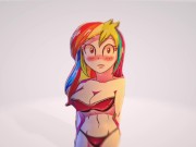 Preview 1 of Rainbow Dash with Gorgeous Tits [My 3D Animation Free]