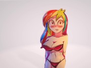 Preview 2 of Rainbow Dash with Gorgeous Tits [My 3D Animation Free]