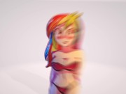 Preview 4 of Rainbow Dash with Gorgeous Tits [My 3D Animation Free]