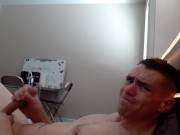 Preview 5 of Two handed jerkoff Fully Naked with Messy Cumshot