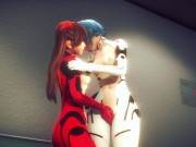 Preview 1 of Asuka and Rei having hot lesbian sex(3D PORN)|Neon Genesis Evangelion