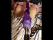 Preview 1 of Used my Hismith Sex Machine and Performed Ass to Mouth before slurping up my Cumshot on the Toy BBC