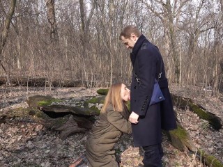 Blowjob In The Woods - Pretty girl made a sweet quick blowjob in the woods on the first date |  free xxx mobile videos - 16honeys.com