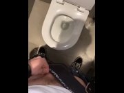 Preview 2 of Showing off my hard cock in a public toilet, hope you like it