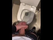Preview 3 of Showing off my hard cock in a public toilet, hope you like it