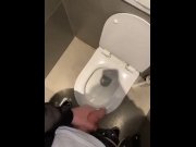 Preview 6 of Showing off my hard cock in a public toilet, hope you like it