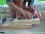Preview 4 of DIY Bed Part 9 - Angle drilling + Bonus fuck