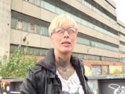 Preview 1 of GERMAN SCOUT - THIN PAINTED MUVA VICKY I PICKUP ROUGH FUCK IN BERLIN I RIMJOB AND DEEP THROAT