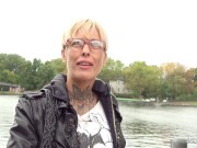 Preview 2 of GERMAN SCOUT - THIN PAINTED MUVA VICKY I PICKUP ROUGH FUCK IN BERLIN I RIMJOB AND DEEP THROAT