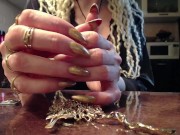 Preview 6 of Golden sharp nails