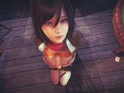 Preview 2 of [ATTACK ON TITAN] POV You found Mikasa at the bar (3D PORN 60 FPS)
