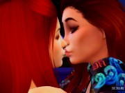 Preview 3 of Painter Seduces Muse to Have Lesbian Sex - Sexual Hot Animations