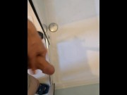 Preview 1 of Quick jerkoff with cumshot before getting into the shower