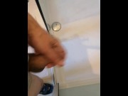Preview 2 of Quick jerkoff with cumshot before getting into the shower
