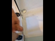 Preview 4 of Quick jerkoff with cumshot before getting into the shower