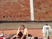 Preview 1 of Couple Filmed Fucking in the Terrace Outside
