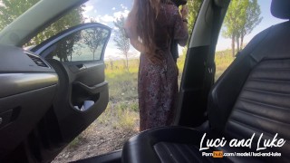 Giving A Handjob in the Car