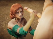 Preview 2 of The Witcher - Triss Merigold gets creampied by Geralt - 3D Porn