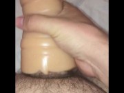 Preview 5 of Horny Scott fucks latex vagina and cums inside