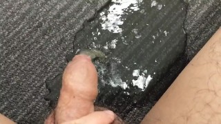 Relaxing piss on the carpet