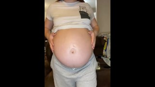 Koneko Shinji 8 months pregnant sensual strip , big pregnant belly and tits striptease