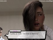 Preview 3 of Pandora's Box #31: Cheating slutty teen sucks her boss off and gets creampied (HD Gameplay)
