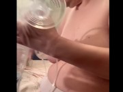 Preview 1 of BREAST PUMP Old mature MILF BBW chubby 
