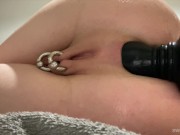 Preview 6 of Play with my ass by huge anal tunnel piss and make a nice rosebud