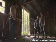 Preview 2 of FalconStudios - Steamy Worker Joins Gay Couple In Fuck Train