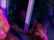 Preview 4 of Finny sucking Brijas big boobs on the balcony