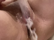 Preview 1 of Loud MILF wife has multiple orgasms in shower with shaking and pulsing
