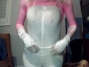 Preview 1 of Reni's Dream 4! Female masked girl shows you her tight rubber body!