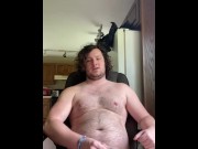 Preview 1 of Masturbation fat white cock with flex