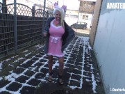 Preview 1 of DeutschlandReport - Huge Tits Easter Bunny MILF Ginger Costello Fucked At Photo Shoot