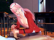 Preview 2 of DARLING in the FRANXX zero two tits fuck and blowjob