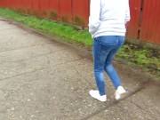 Preview 4 of Risky pissing my jeans outside !!!