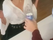 Preview 3 of Lisa meet Pablo and have wet t shirt and with big boobs get his dick soo enjoy