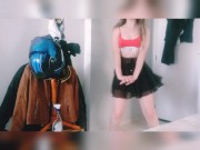 Preview 5 of Cute and hot student dancing with a skirt