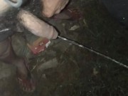 Preview 3 of Indian big cock pissing at night