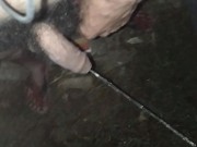 Preview 4 of Indian big cock pissing at night