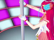 Preview 2 of Cure Flamingo's hot pole dance climaxes with a happy ending