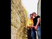Preview 5 of Public outdoor pissing at the beach with Marc McAulay duo stream