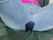Preview 5 of jeans pee prank on babysitter