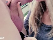 Preview 1 of Lake Louise Hike In The Winter Girl Gets Facial After Sucking Cock-Amateur Couple JAXINVENICE