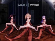 Preview 4 of Genshin Impact - Mona, Barbara & Ganyu Sex & Dance [4K VR Uncensored Hentai MMD]