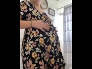 Preview 1 of Not safe for work pregnant tease full video
