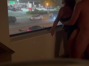 Preview 6 of Sex against the hotel window with people walking by