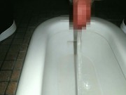 Preview 2 of 男子大学生が我慢できずに和式トイレで大量放尿！