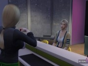 Preview 1 of Waitress Seduces Client and They End Up Having Lesbian Sex - Sexual Hot Animations