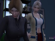 Preview 2 of Waitress Seduces Client and They End Up Having Lesbian Sex - Sexual Hot Animations